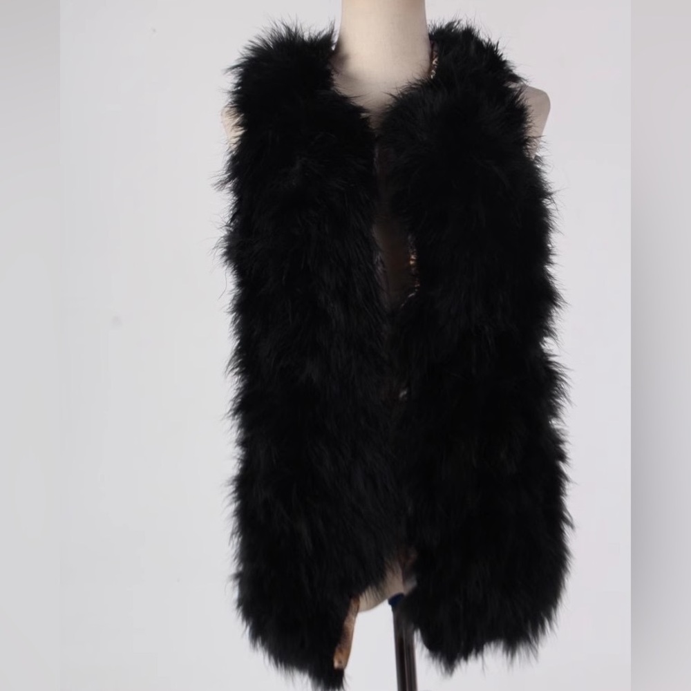 Vintage fur vest jacket size small